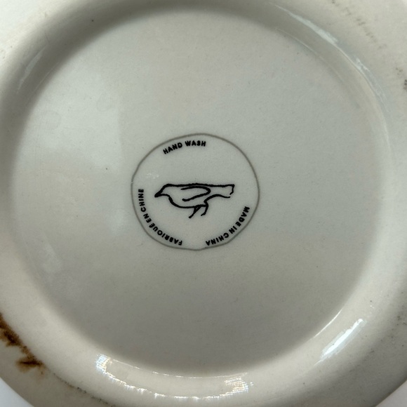 Anthropologie mug ceramic ivory gold initial mug letter L coffee shave RETIRED - Picture 6 of 8